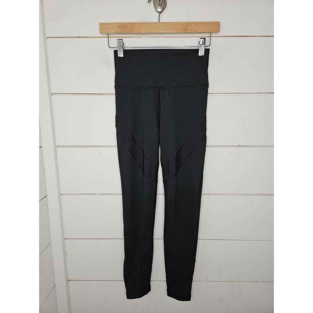 Aerie Chill. Play. Move. XS Black leggings with some mesh details - Picture 1 of 5